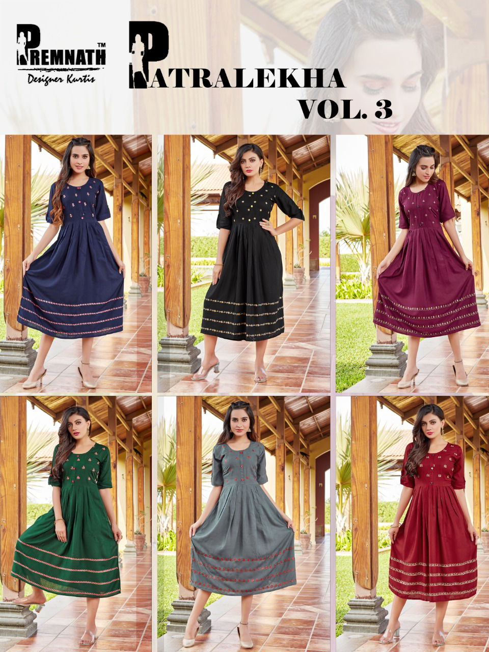 PATRALEKHA 3 Fancy Ethnic Wear Rayon Slub Designer Kurti Collection